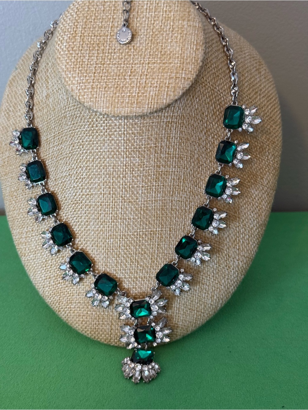 Charter Club Emerald Green Crystal Statement Necklace - Women Jewelry